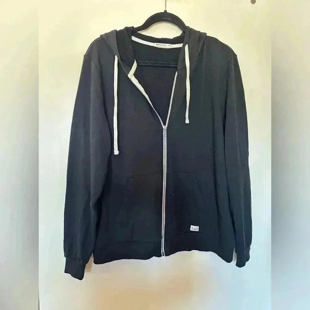Marine Layer Creativity For All Graphic Zip Up Fleece Hoodie Sweatshirt in XXL